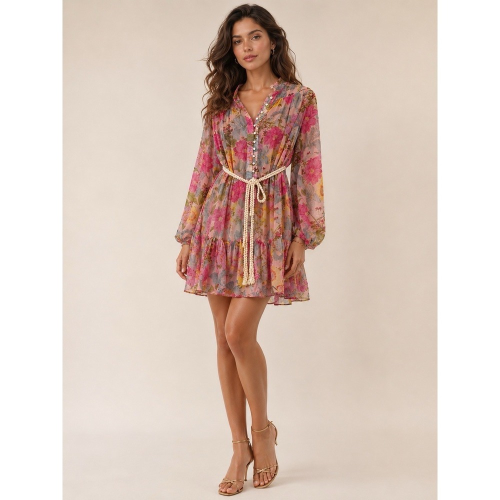Olivaceous Womens Floral Size Small Olivaceous Floral Mini Dress